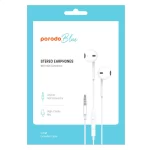 Porodo Blue Stereo Earphones With AUX Connector 1.2m/3.5mm