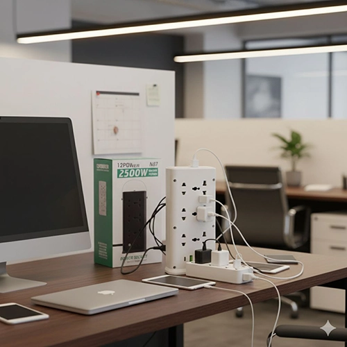 سوکت و سیار چند منظوره رومیزی 12 پورت مدل Power Socket N87