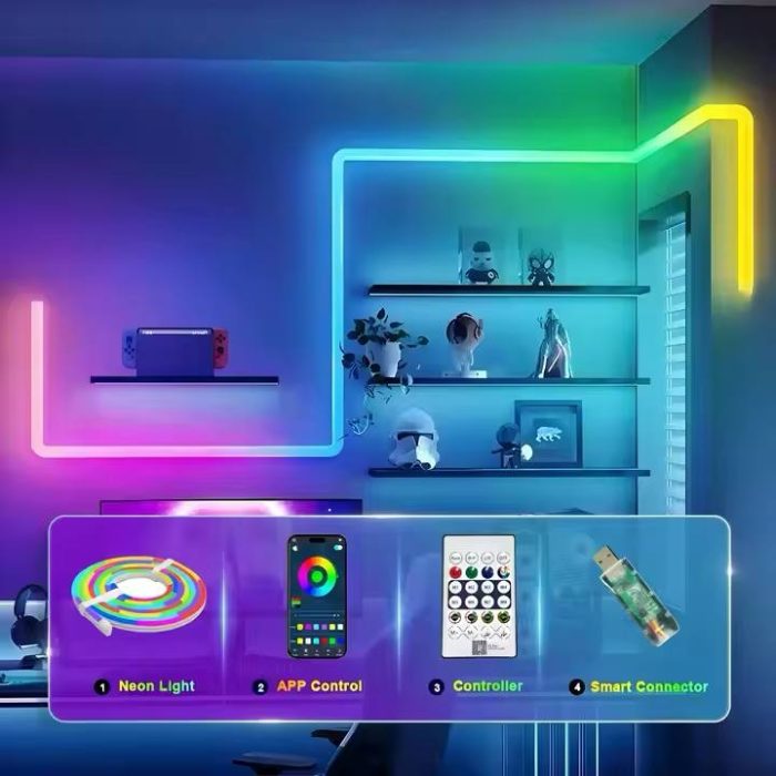 نئون لوله ای منعطف چند رنگ