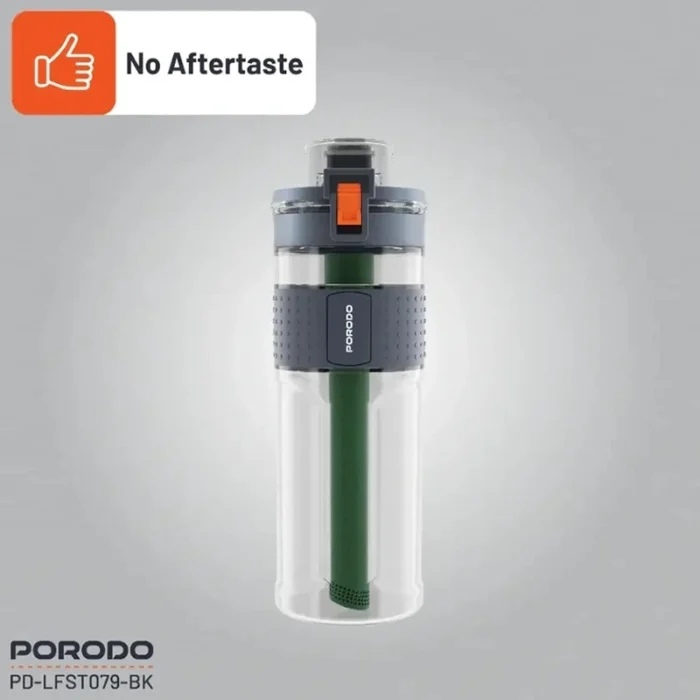 بطری آب تصفیه دار پرودو PORODO مدل PD-LFST079-BK دو مرحله ای