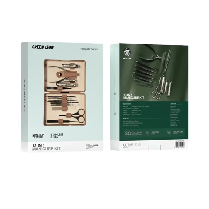 ست 13 عددی مانیکور گرین لاین Green Lion Manicure kit GN13PCMNCR