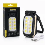 چراغ شارژی مگنتی نورافکن دوکاره USB مدل W598B